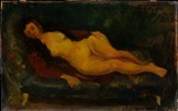 Mario Mafai - Nudo disteso, 1945 - Olio su tavola, cm 40x63
