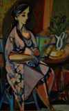Armando Pizzinato - Ritratto femminile, 1943 - Olio su tela, cm 76,5x49,5
